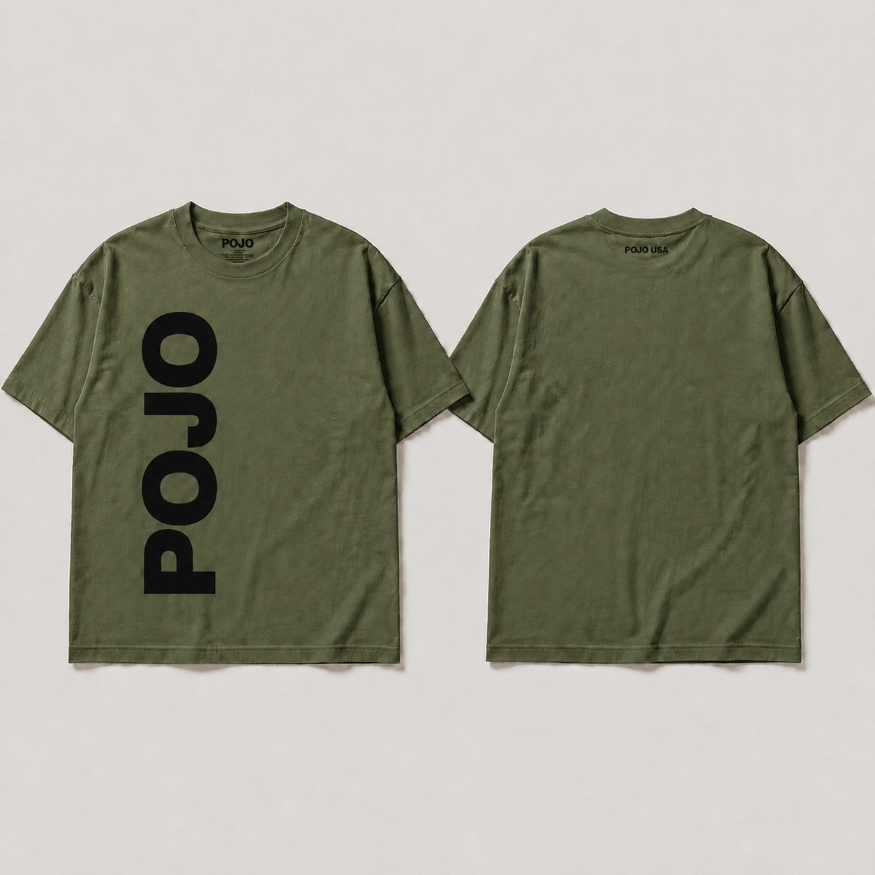 POJO Vertical Tee — Army Green Apparel